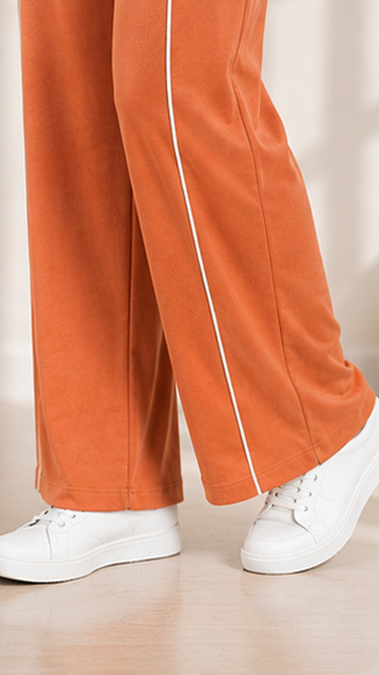 Women’s Rust Orange Co-ord Set | Premium Relaxed Fit Lounge Wear