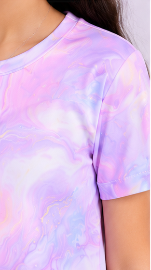 Girls Tie Dye Co-Ord Set | Kids Crop Top & Flared Pants Outfit | Trendy Western Wear for Girls