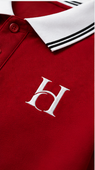 Men's Premium Red Polo T-Shirt with White Contrast Collar | Smart Casual Half Sleeve Polo Tee