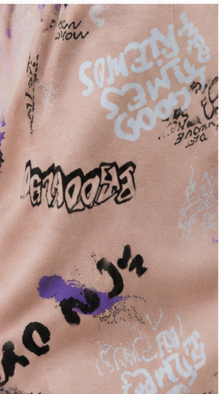 Women Beige Printed Joggers – Trendy Slim Fit Casual Lounge & Streetwear Pants