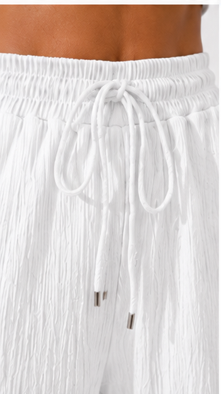 White Wide Leg Lounge Pants  | Casual Summer Outfit for Women