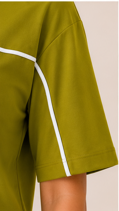 Women’s Olive Green Co-ord Set | Premium Relaxed Fit Lounge Wear