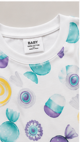 Kids Candy Print Co-ord Set | Cute Lollipop & Sweet Treat T-Shirt & Shorts Summer Outfit for Boys & Girls