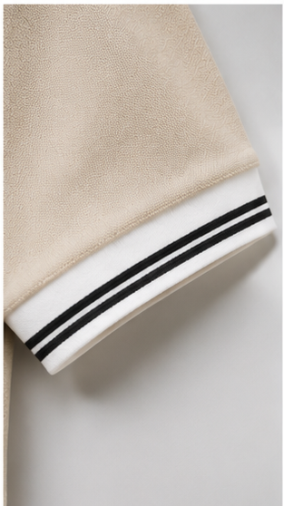 Men's Premium Off-White Polo T-Shirt with Contrast Collar | Elegant Casual Half Sleeve Polo