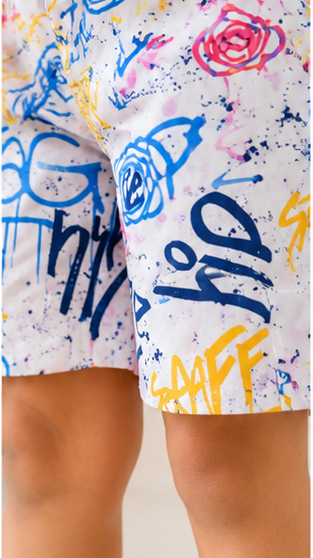 Graffiti Print Short Set