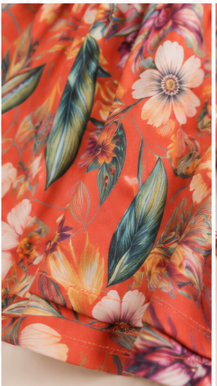 Girls Coral Floral Printed Sleeveless Dress – Soft Summer Kidswear