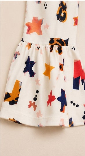 Girls Alphabet Print Co-Ord Set | Kids Crop Top & Bell Bottom Pants Outfit | Stylish Casual Wear for Girls