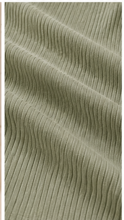 Pistachio Green Ribbed Track Pants for Men | Premium Relaxed Fit Textured Joggers with Zip Pockets
