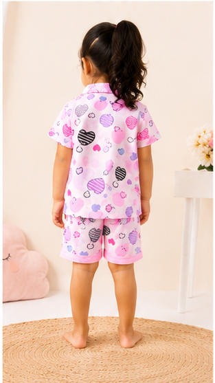 Children's Heart Print Pajama Set