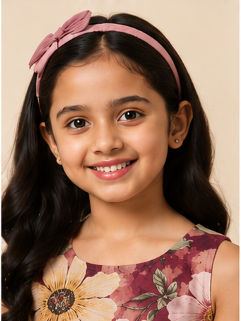 Girls Floral Fit & Flare Dress – Wine Maroon with Vintage Blossom Print