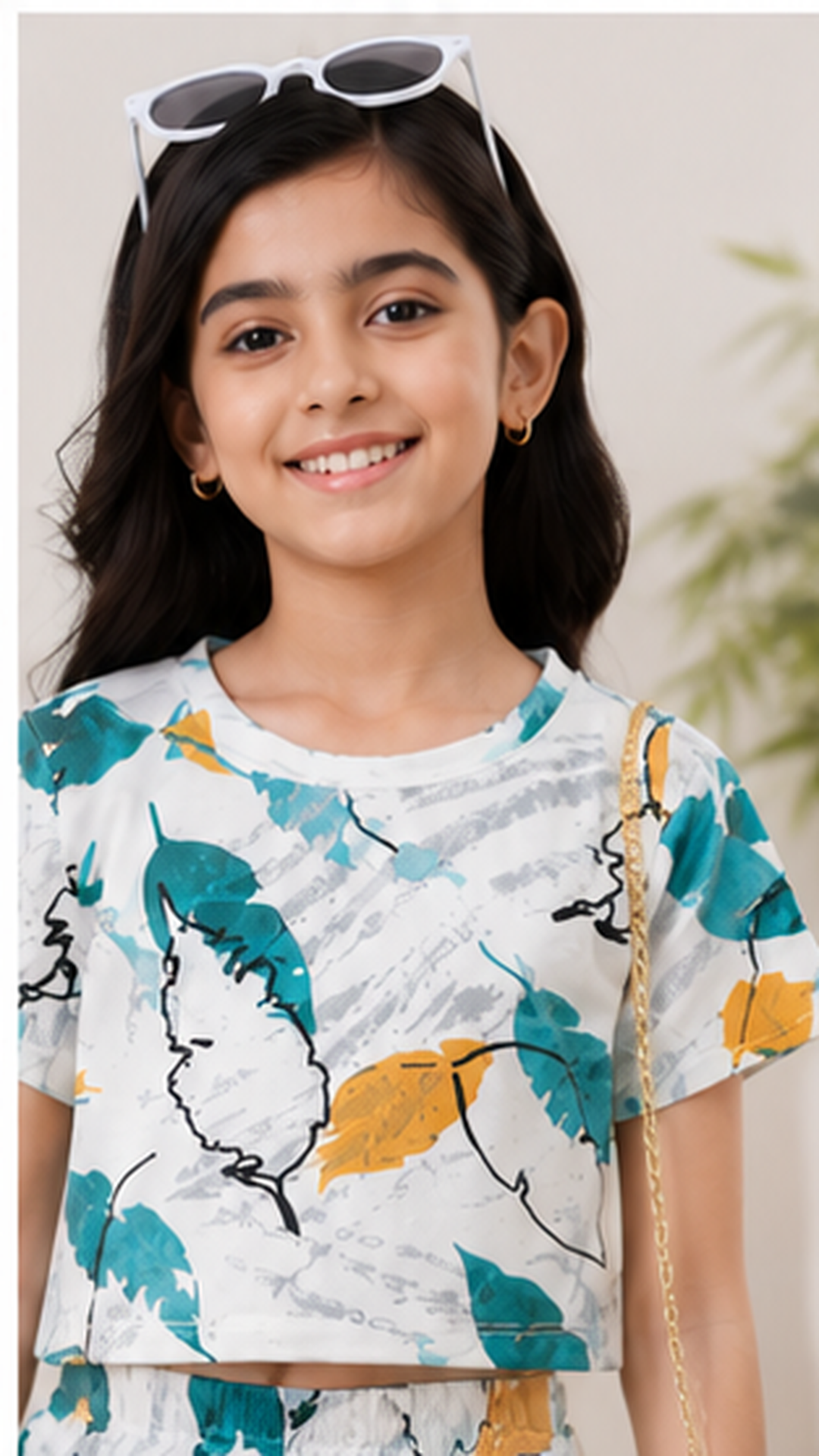 Girls Printed Co-Ord Set with Crop Top & Flared Pants | Stylish Kids Western Wear Outfit for Girls