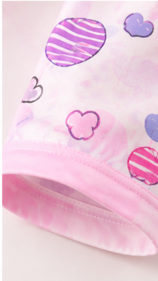 Children's Heart Print Pajama Set