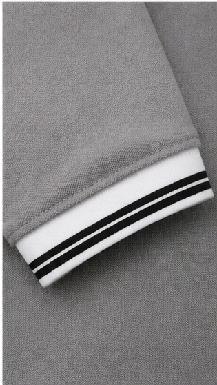 Men's Premium Light Grey Polo T-Shirt with White Contrast Collar | Classic Smart Casual Polo Tee