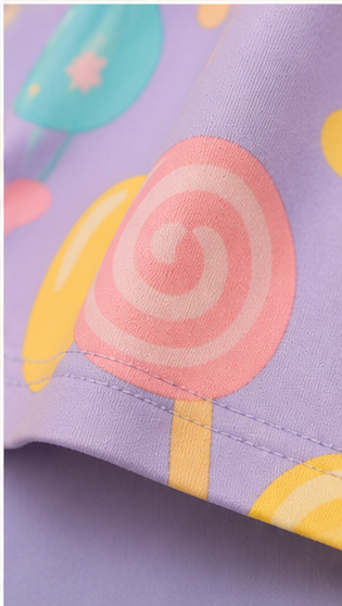 Candy Pop Kids Co-Ord Set – Lollipop Print Cotton T-Shirt & Shorts Set
