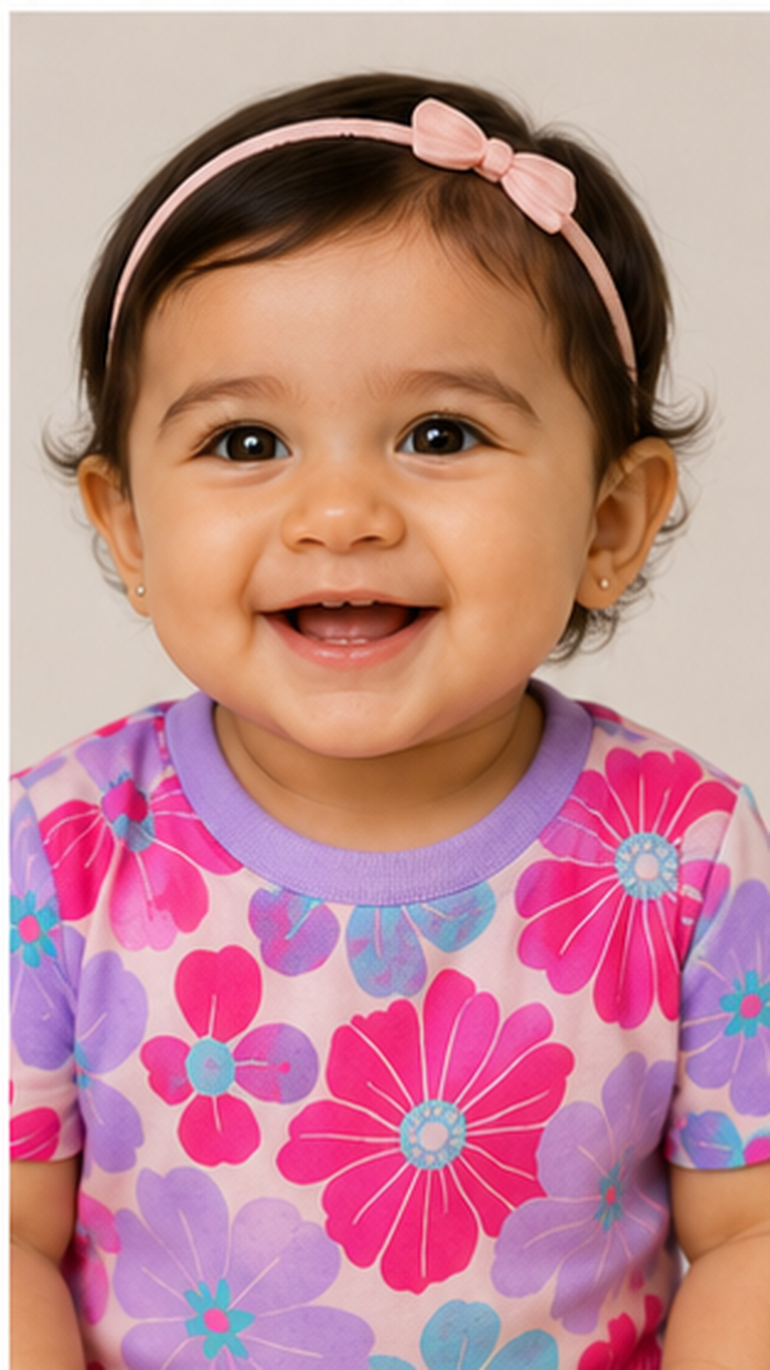 Bold Floral Kids Co-Ord Set – Pink & Purple Flower Printed T-Shirt & Shorts for Girls