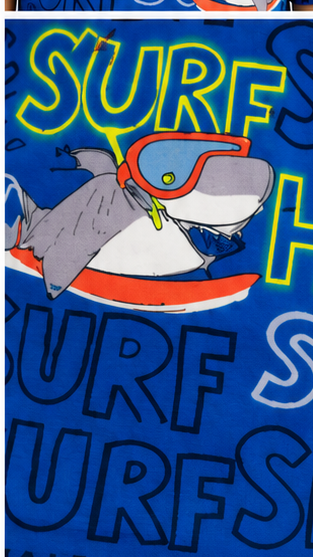 Boys Surf Shark Printed Co-ord Set – Beach Style Cotton T-Shirt & Shorts Set