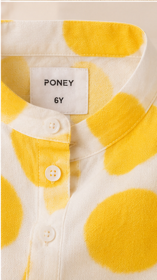 Boys White & Yellow Polka Dot Cotton Short Kurta Shirt – Trendy Summer Kidswear