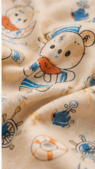 Cute Nautical Teddy Bear Kids Co-Ord Set – Sailor Theme Printed T-Shirt & Shorts for Girls